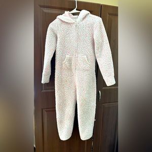 Youth girls fuzzy onesie.